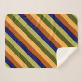 Schattigee Olijfsalie Navy Stripes Kleine Sherpa D Sherpa Deken (Voorkant (horizontaal))