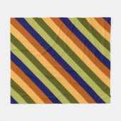 Schattigee Olijfsalie Navy Stripes Medium fleece d Deken (Voorkant (Horizontaal))
