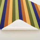 Schattigee Olijfsalie Navy Stripes Medium Sherpa D Sherpa Deken (3/4)