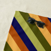 Schattigee Olijfsalie Navy Stripes Strandlaken (In situ)