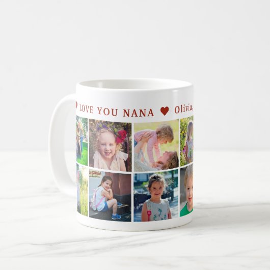 Schattigee oma fotocollage typografie koffiemok (Voorkant links)