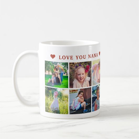 Schattigee oma fotocollage typografie koffiemok (Links)