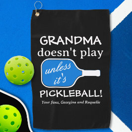 Schattigee Oma Humor Leuke Typografie Funny Pickle Golfhanddoek