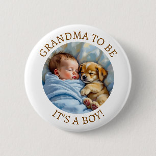 Schattigee oma om te zijn Baby shower van de jon Ronde Button 5,7 Cm