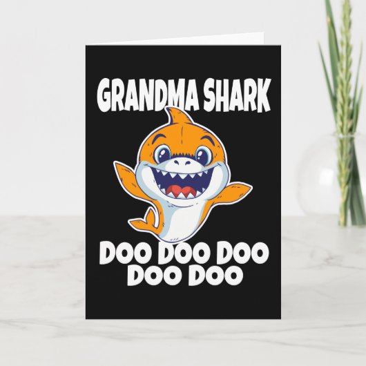 Schattigee oma Shark Doo Doo Doo Kaart (Voorkant)