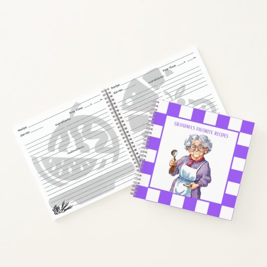 Schattigee oma's favoriete recept notitieboek (Binnen)
