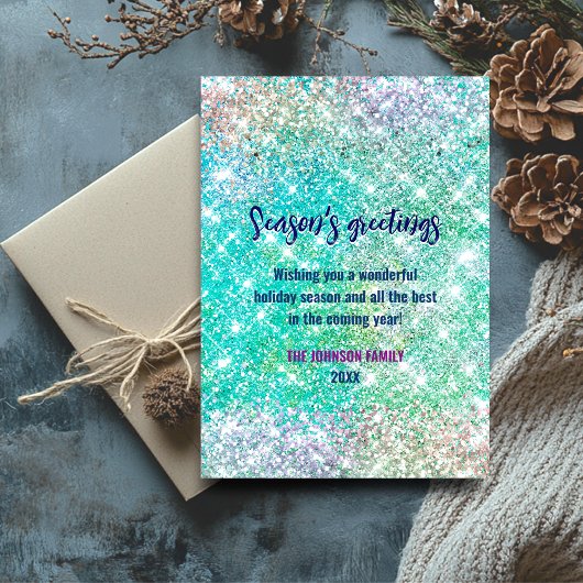 Schattigee ombre groene glitter kerst nieuwjaar