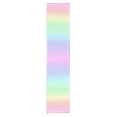 Schattigee Ombre Pastel Rainbow Gradient Party Korte Tafelloper (Voorkant)