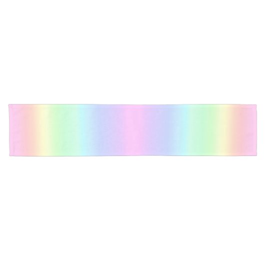 Schattigee Ombre Pastel Rainbow Gradient Party Korte Tafelloper (Horizontaal)