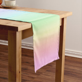 Schattigee Ombre Pastel Rainbow Gradient Party Korte Tafelloper