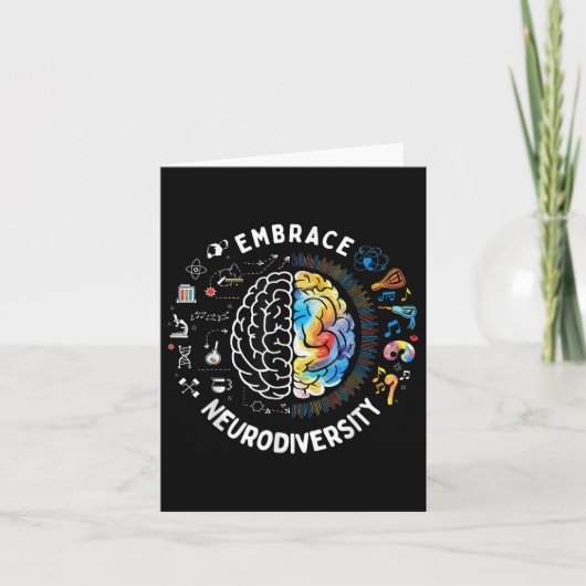 Schattigee Omhelzing Neurodiversiteit Autisme Bewu Kaart (Voorkant)