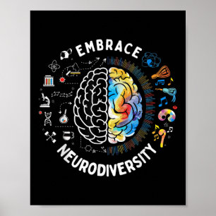 Schattigee Omhelzing Neurodiversiteit Autisme Bewu Poster
