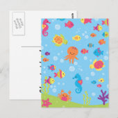 Schattigee onderwaterscène briefkaart (Voorkant / Achterkant)