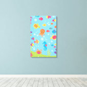 Schattigee onderwaterscène canvas afdruk (Insitu (Houten vloer))