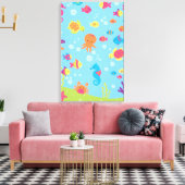 Schattigee onderwaterscène canvas afdruk (Insitu (Woonkamer))