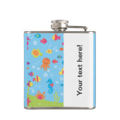 Schattigee onderwaterscène heupfles (Achterkant)