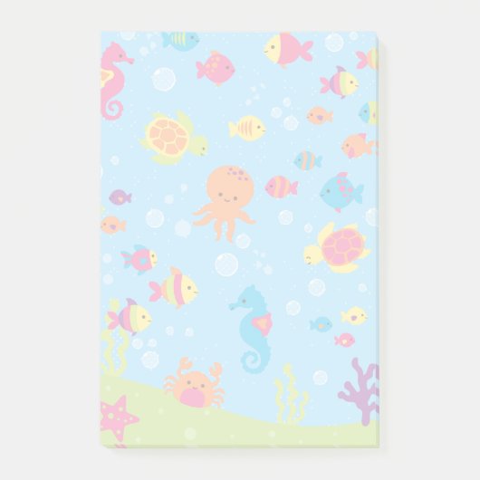 Schattigee onderwaterscène post-it® notes (Voorkant)