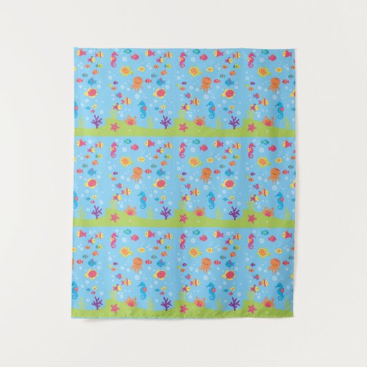 Schattigee onderwaterscène wandkleed (Voorkant)