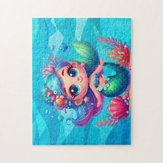 Schattigee onderwaterzeemeermin legpuzzel (Verticaal)