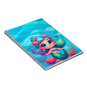 Schattigee onderwaterzeemeermin notitieboek (Rechterzijde)