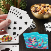 Schattigee onderwaterzeemeermin pokerkaarten (Insitu)