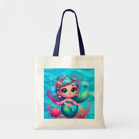 Schattigee onderwaterzeemeermin tote bag (Voorkant)