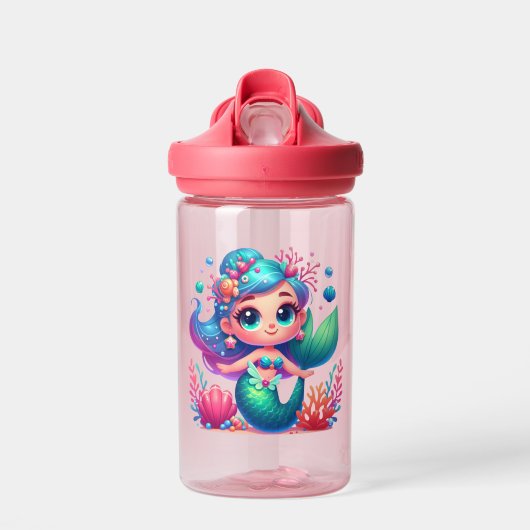 Schattigee onderwaterzeemeermin waterfles (Voorkant)