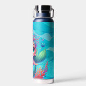 Schattigee onderwaterzeemeermin waterfles (Achterkant)