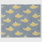 Schattigee onderzeeboot Boys Nautisch Baby shower Cadeaupapier (Vlak)