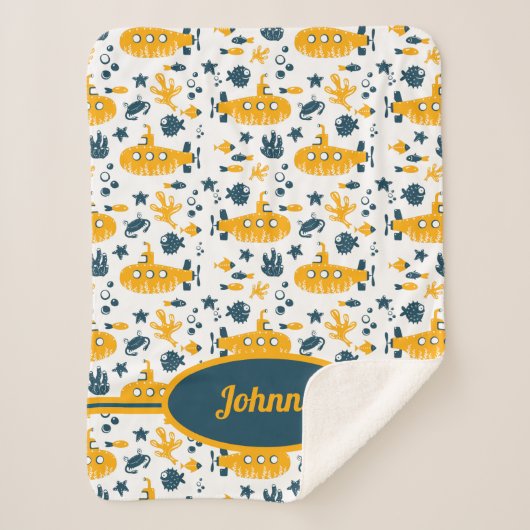 Schattigee onderzeeboot onderzeese oceaan Kinder m Sherpa Deken (Voorkant)