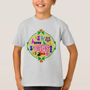 😻🐾↷ Schattigee Ondeugende Kat Familie Aardevrien T-shirt