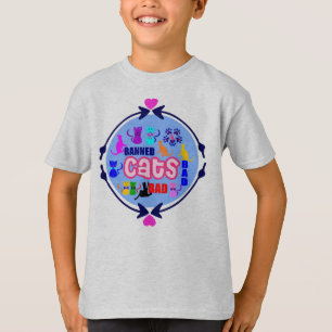 😻🐾↷ Schattigee Ondeugende Kat Familie Aardevrien T-shirt