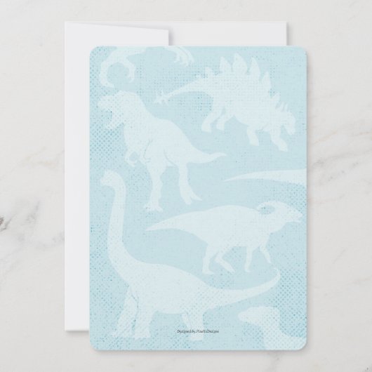 Schattigee One-A-Saurus Boy 1e Dinomite Party Kaart (Achterkant)