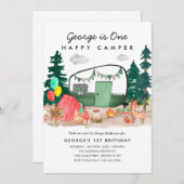 Schattigee ONE Happy Camper Forest Camping 1e Verj Kaart (Voorkant / Achterkant)