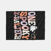 Schattigee One Spooky X-ray Tech Radiology Technic Fleece Deken (Voorkant (Horizontaal))