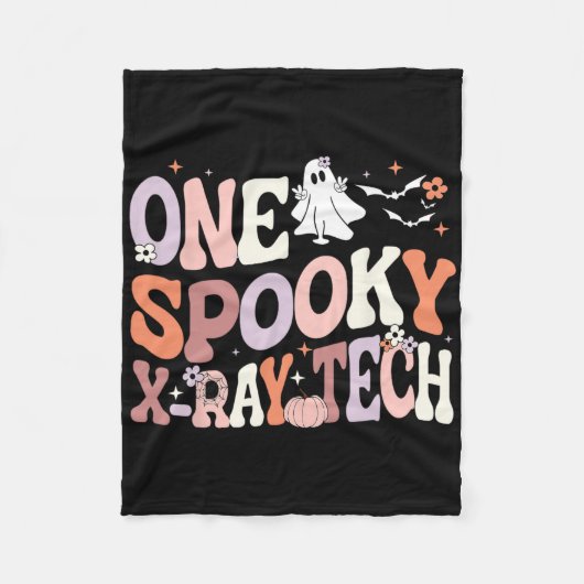 Schattigee One Spooky X-ray Tech Radiology Technic Fleece Deken (Voorkant)