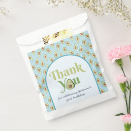 Schattigee Onederful avocado 1e Verjaardag Dank u  Bedankzakje