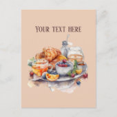 Schattigee Ontbijtliefhebbers voeg tekst toe Briefkaart (Voorkant)