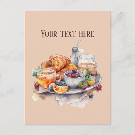 Schattigee Ontbijtliefhebbers voeg tekst toe Briefkaart (Voorkant)