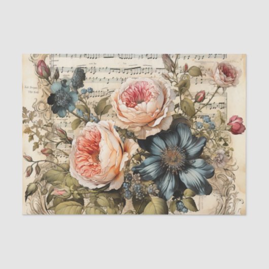 Schattigee  ontkoppelingsbloemen tissuepapier (Voorkant)