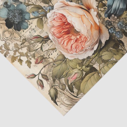 Schattigee  ontkoppelingsbloemen tissuepapier (Detail)