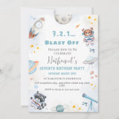 Schattigee ontploffing uit de ruimte thema verjaar kaart (Voorkant)