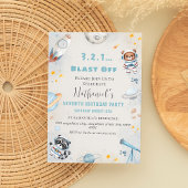 Schattigee ontploffing uit de ruimte thema verjaar kaart