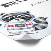 Schattigee ontploffing uit de ruimte thema verjaar poster (Hoek)