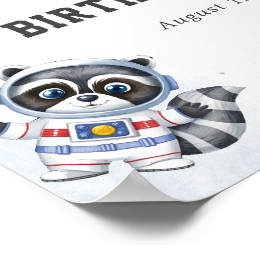 Schattigee ontploffing uit de ruimte thema verjaar poster (Hoek)