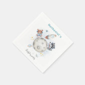 Schattigee ontploffing uit de ruimte thema verjaar servet (Hoek)