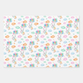 Schattigee oosterkonijnen en ballonnen inpakpapier vel (Voorkant 2)