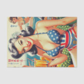 Schattigee oosterse meisjes tissuepapier (Voorkant)