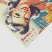 Schattigee oosterse meisjes tissuepapier (Detail)