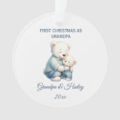 Schattigee opa Beren gepersonaliseerde kerst Ornament (voorkant)